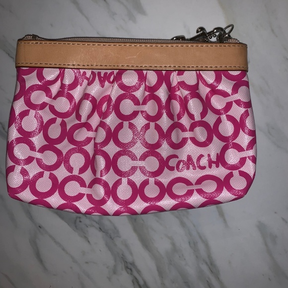 Pink Coach Wristlet - Picture 2 of 3